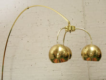 Load image into Gallery viewer, 1970’s Rare Gold 3 headed Arc Lamp
