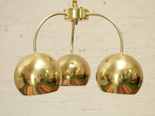 Load image into Gallery viewer, 1970’s Rare Gold 3 headed Arc Lamp
