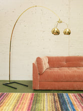 Load image into Gallery viewer, 1970’s Rare Gold 3 headed Arc Lamp
