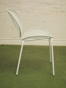 Mid-Century outdoor indoor White Wire Chair