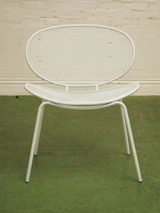 Mid-Century outdoor indoor White Wire Chair