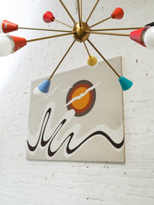 1970’s Mid Century Screen Print Original Large