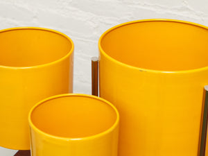 Medium Yellow Planter with gold base