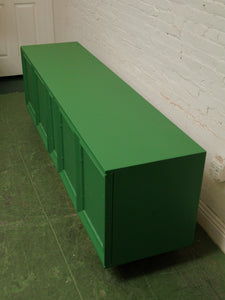 Bamboo Hollywood Kelly green Regency credenza