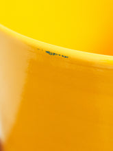 Load image into Gallery viewer, Large Yellow Planter with gold base
