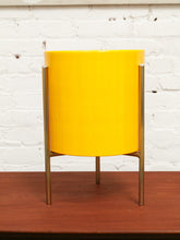 Load image into Gallery viewer, Large Yellow Planter with gold base
