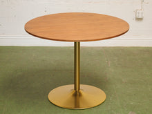 Load image into Gallery viewer, Light walnut Dining Table with gold base
