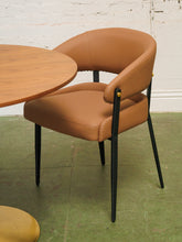 Load image into Gallery viewer, Coffee Brown Curved Armchair
