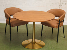 Load image into Gallery viewer, Coffee Brown Curved Armchair
