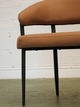 Load image into Gallery viewer, Coffee Brown Curved Armchair
