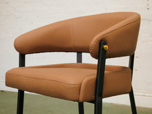 Load image into Gallery viewer, Coffee Brown Curved Armchair
