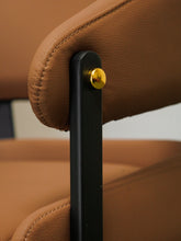 Load image into Gallery viewer, Coffee Brown Curved Armchair
