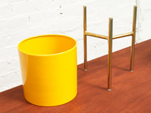 Load image into Gallery viewer, Medium Yellow Planter with gold base
