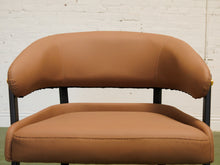 Load image into Gallery viewer, Coffee Brown Curved Armchair
