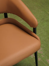 Load image into Gallery viewer, Coffee Brown Curved Armchair
