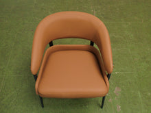 Load image into Gallery viewer, Coffee Brown Curved Armchair
