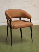 Load image into Gallery viewer, Coffee Brown Curved Armchair
