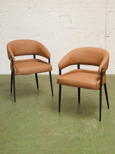 Load image into Gallery viewer, Coffee Brown Curved Armchair
