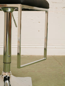 Square Panel Chrome Counter Stool