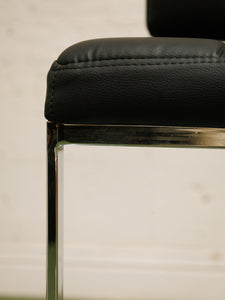 Square Panel Chrome Counter Stool