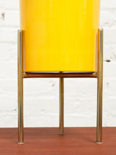 Load image into Gallery viewer, Medium Yellow Planter with gold base
