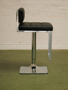 Square Panel Chrome Counter Stool