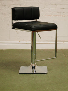 Square Panel Chrome Counter Stool