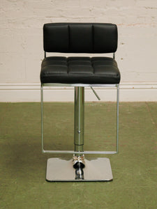 Square Panel Chrome Counter Stool