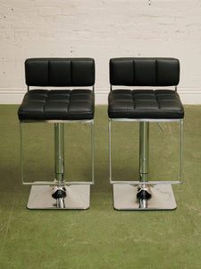 Square Panel Chrome Counter Stool