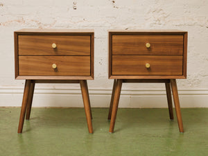 Pair of Double Drawer Nightstands