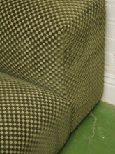Load image into Gallery viewer, Olive Green Checker lounger
