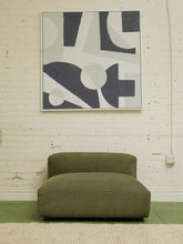 Load image into Gallery viewer, Olive Green Checker lounger
