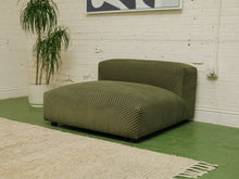 Load image into Gallery viewer, Olive Green Checker lounger
