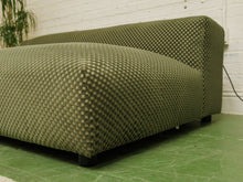 Load image into Gallery viewer, Olive Green Checker Loveseat

