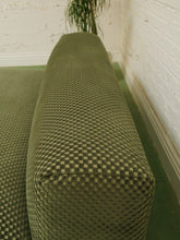 Load image into Gallery viewer, Olive Green Checker Loveseat
