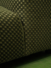 Load image into Gallery viewer, Olive Green Checker Loveseat
