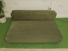 Load image into Gallery viewer, Olive Green Checker Loveseat
