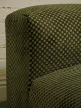 Load image into Gallery viewer, Olive Green Checker Loveseat
