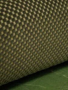 Olive Green Checker Loveseat
