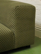Load image into Gallery viewer, Olive Green Checker Loveseat
