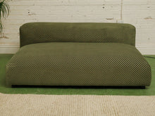 Load image into Gallery viewer, Olive Green Checker Loveseat
