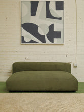 Load image into Gallery viewer, Olive Green Checker Loveseat
