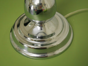 Pair of Sculptural Chrome Modernist Lamps