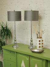 Load image into Gallery viewer, Pair of Sculptural Chrome Modernist Lamps
