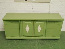 Load image into Gallery viewer, 1950s avocado Green nine Drawer Dresser
