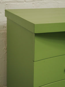 1950s avocado Green nine Drawer Dresser