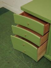 Load image into Gallery viewer, 1950s avocado Green nine Drawer Dresser
