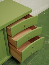 Load image into Gallery viewer, 1950s avocado Green nine Drawer Dresser
