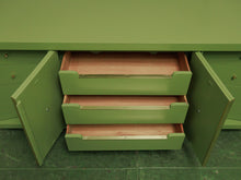 Load image into Gallery viewer, 1950s avocado Green nine Drawer Dresser
