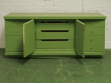 Load image into Gallery viewer, 1950s avocado Green nine Drawer Dresser
